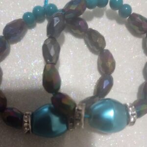 Paradise Blue Hoop Earrings